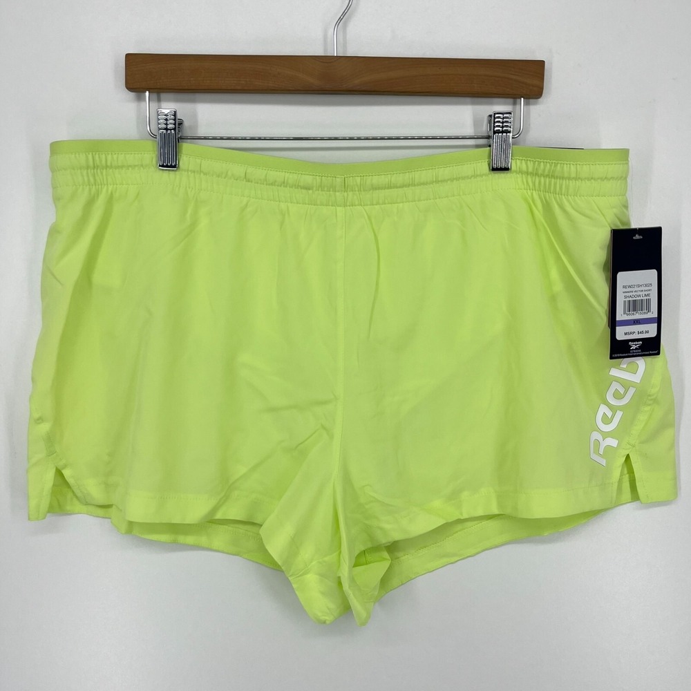 Reebok Winners Vector Relaxed Short Shadow Lime Neon Yellow XXL New NWT